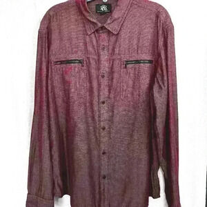EUC Men's Rock & Republic Long Sleeve Button Down Shirt Size Large